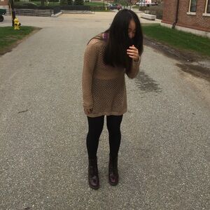 WD•NY Fishnet Like Sweater